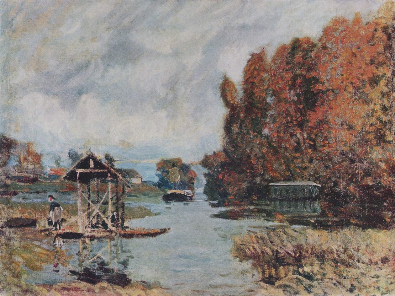 Bougival mosoda alkotó: Alfred Sisley