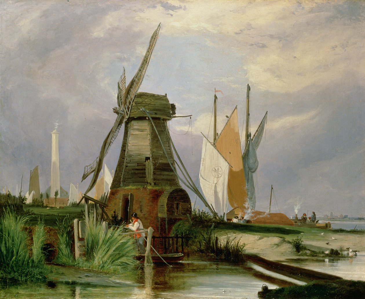 A Yare folyón, 1846 alkotó: Alfred Stannard