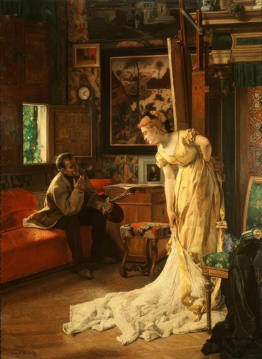A stúdió alkotó: Alfred Emile Stevens