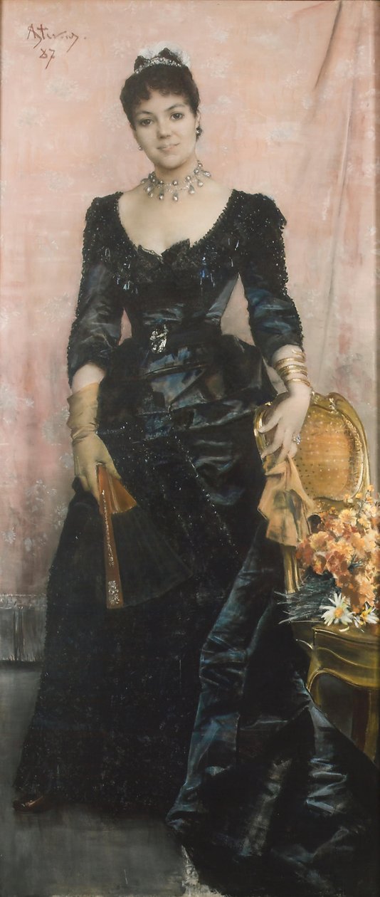 La Baronne du Mesnil portréja alkotó: Alfred Emile Stevens