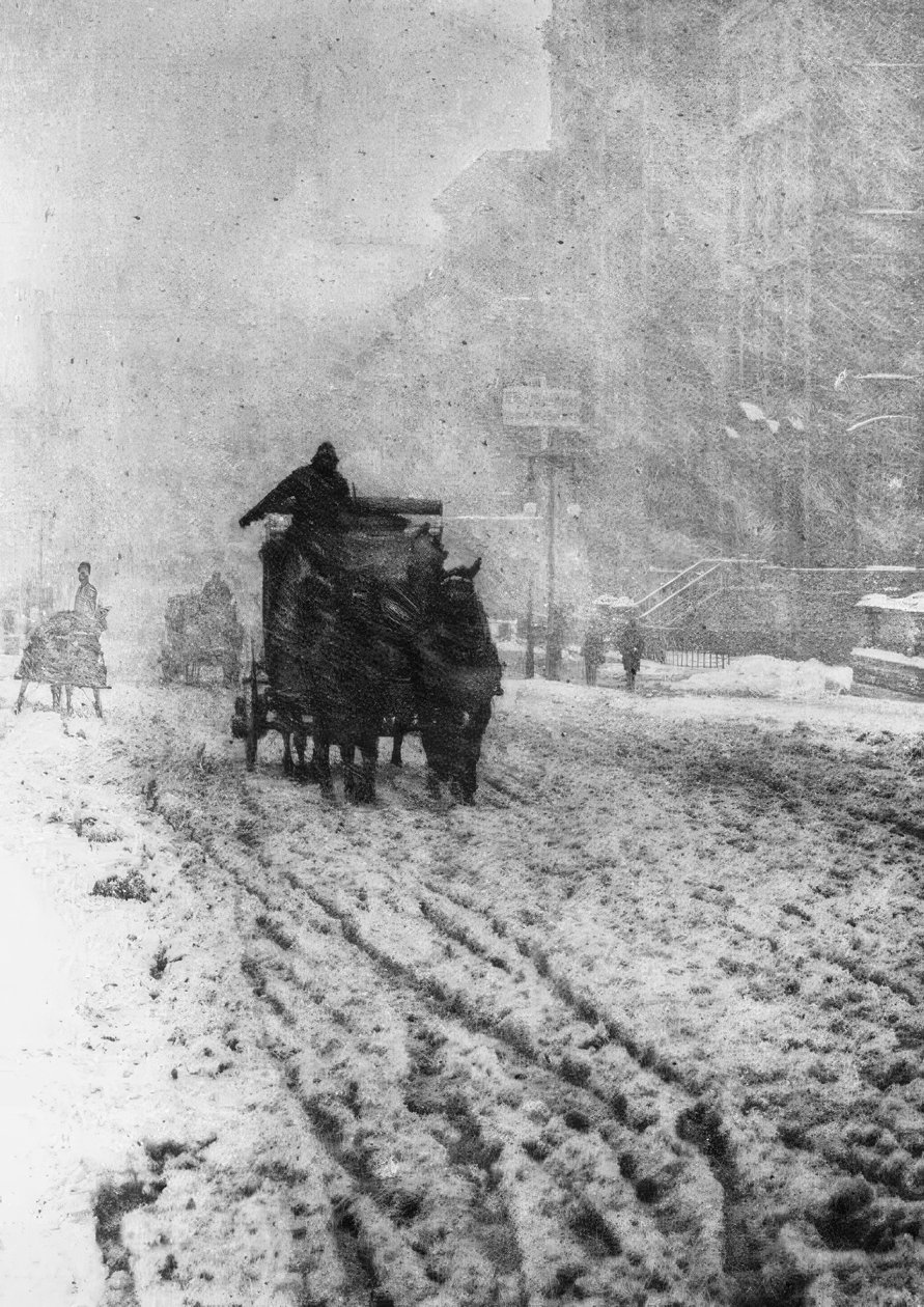 New York, Fifth Avenue / Snow Flurry alkotó: Alfred Stieglitz