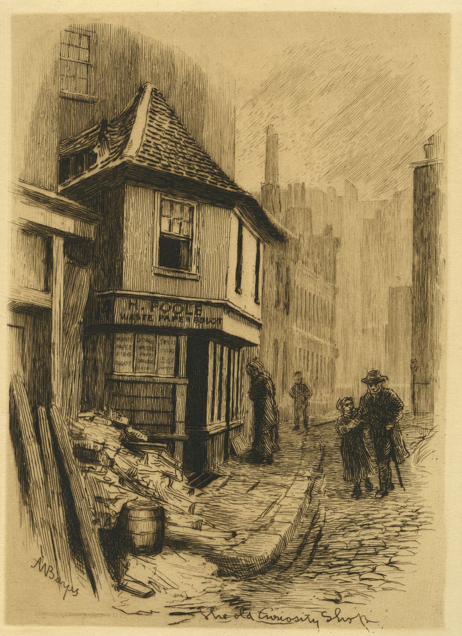 The Old Curiosity Shop, az angol rézkarcok kötetéből. V, pl. 1885. 5 alkotó: Alfred Walter Bayes