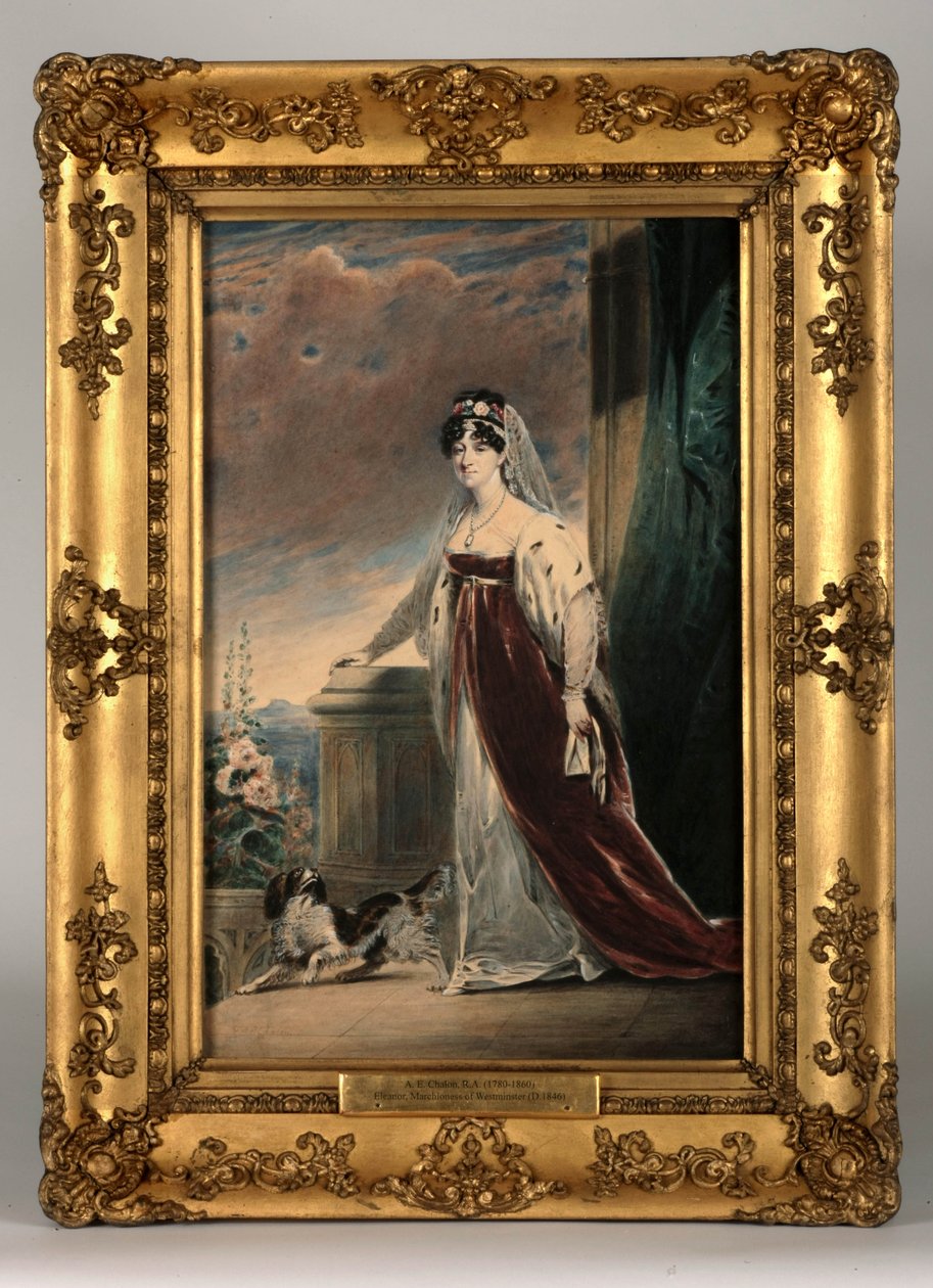 Lady Eleanor Egerton portréja, 1820 körül (wc és testfesték, papír) (párját lásd 328879) alkotó: Alfred Edward Chalon