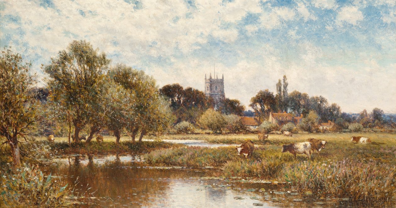 Szarvasmarhaitatás, Kempstead-on-Thames alkotó: Alfred Augustus Glendening