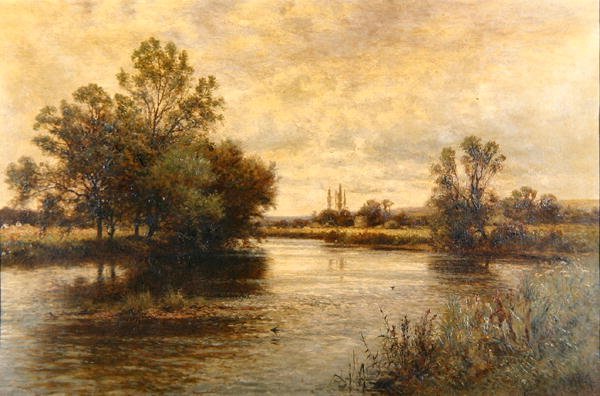 Penton Hook a Temzén alkotó: Alfred Augustus Glendening