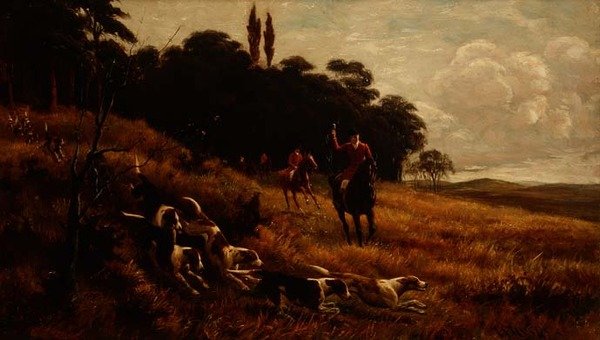 Full Cry (olaj, vászon) alkotó: Alfred Charles Havell