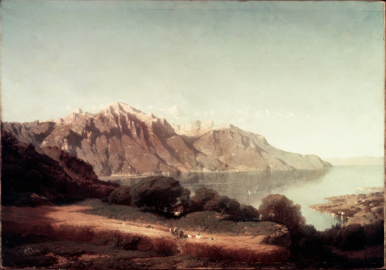Kilátás a Genfi-tóra alkotó: Alfred Chavannes