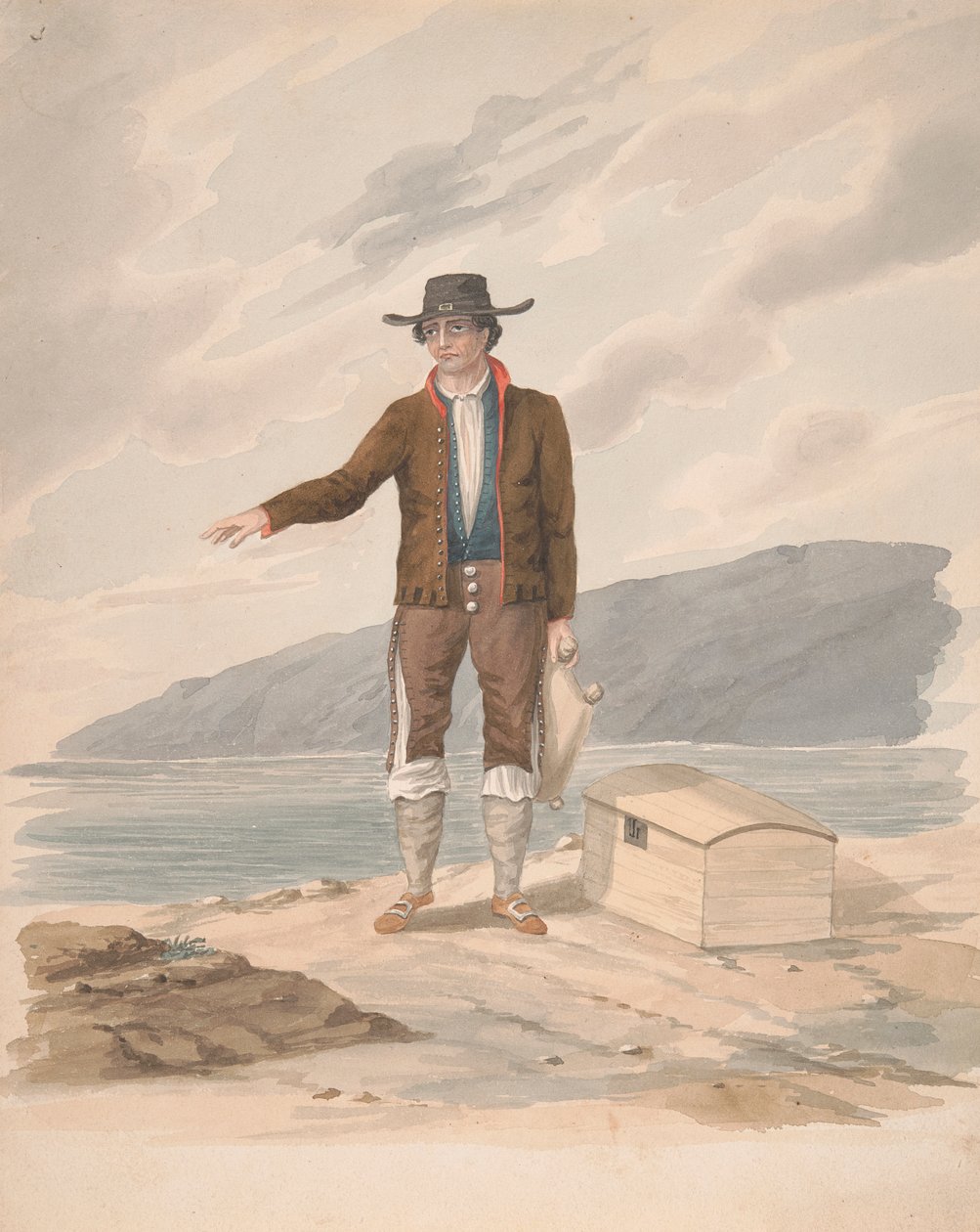 Ember állt a tengerparton - Hierro alkotó: Alfred Diston