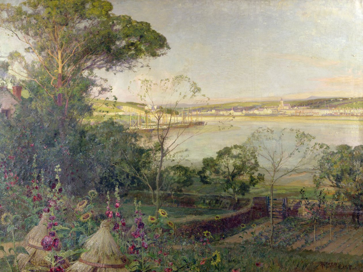 Napfényes menedék (olaj, vászon) alkotó: Alfred East
