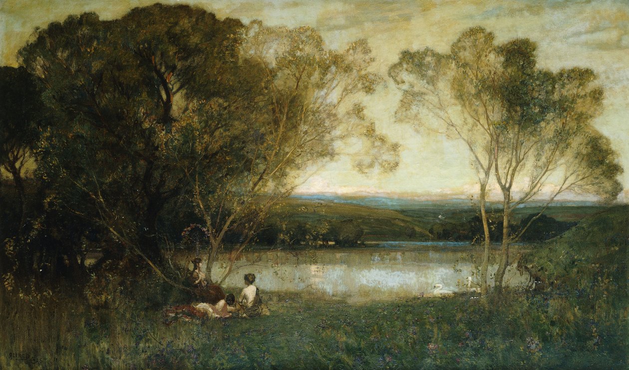 Egy esti dal, alkotó: Alfred East