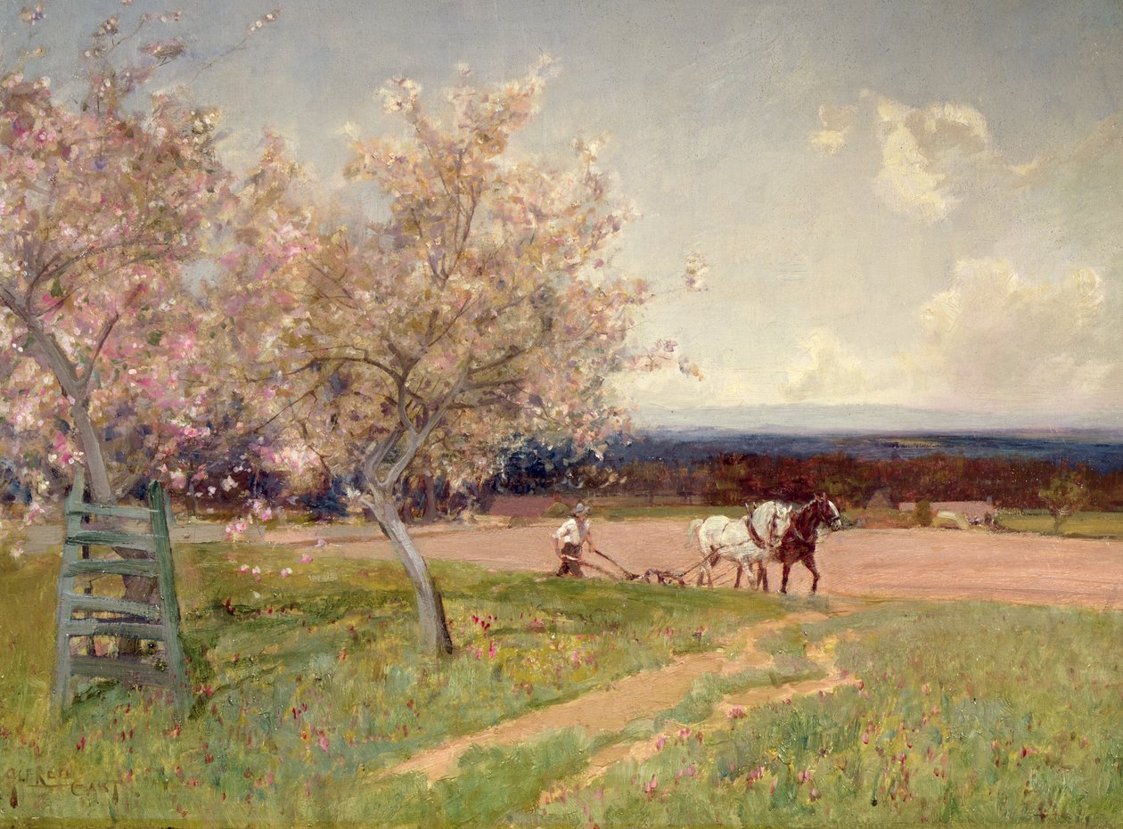 Szántás alkotó: Alfred East