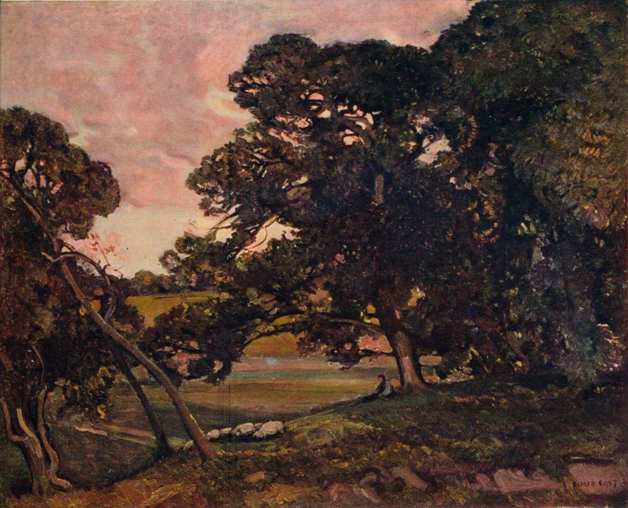 Cotswoldsban, 1909 alkotó: Alfred East