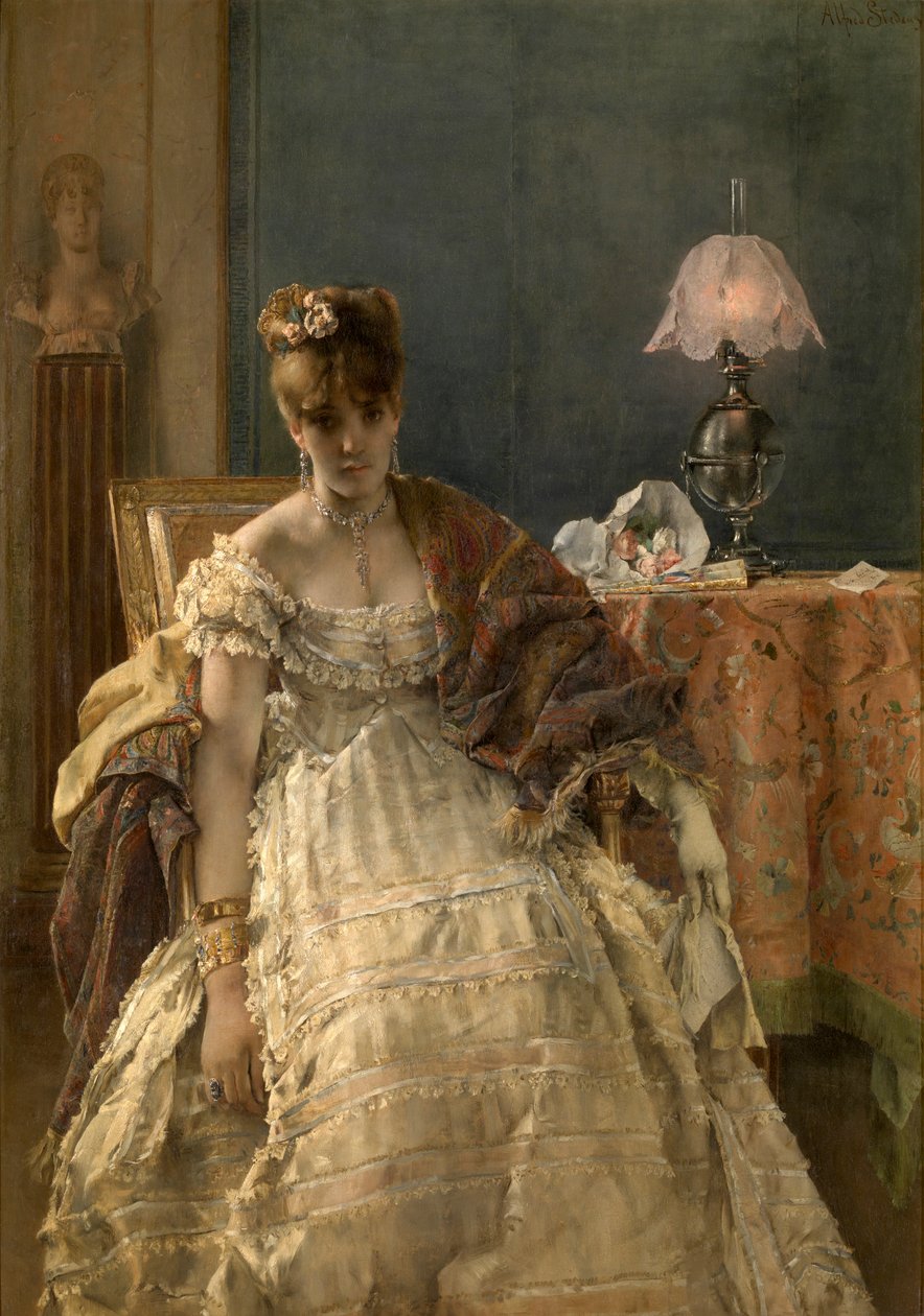 Kétségbeesett (olaj a panelen) alkotó: Alfred Emile Stevens