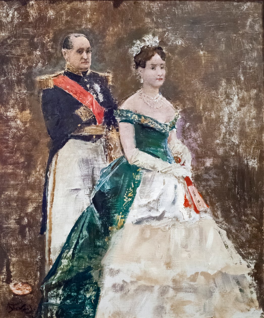 Jerome Bonaparte és lánya, Mathilde alkotó: Alfred Emile Stevens