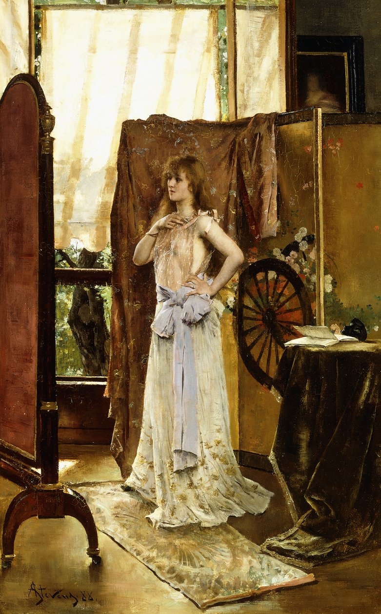 Próba, 1888 alkotó: Alfred Emile Stevens