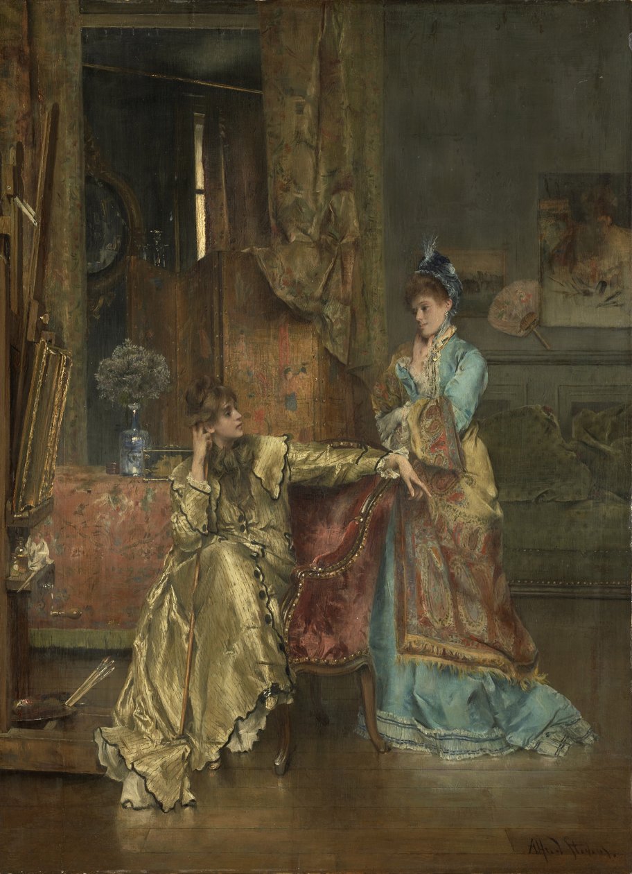 A látogatás, 1870 körül alkotó: Alfred Emile Stevens