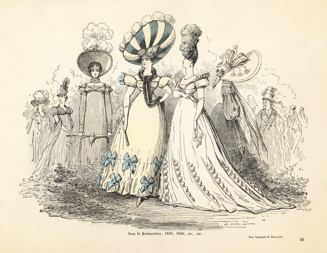 A Bourbon Restauráció jelmezei. alkotó: Alfred Grevin