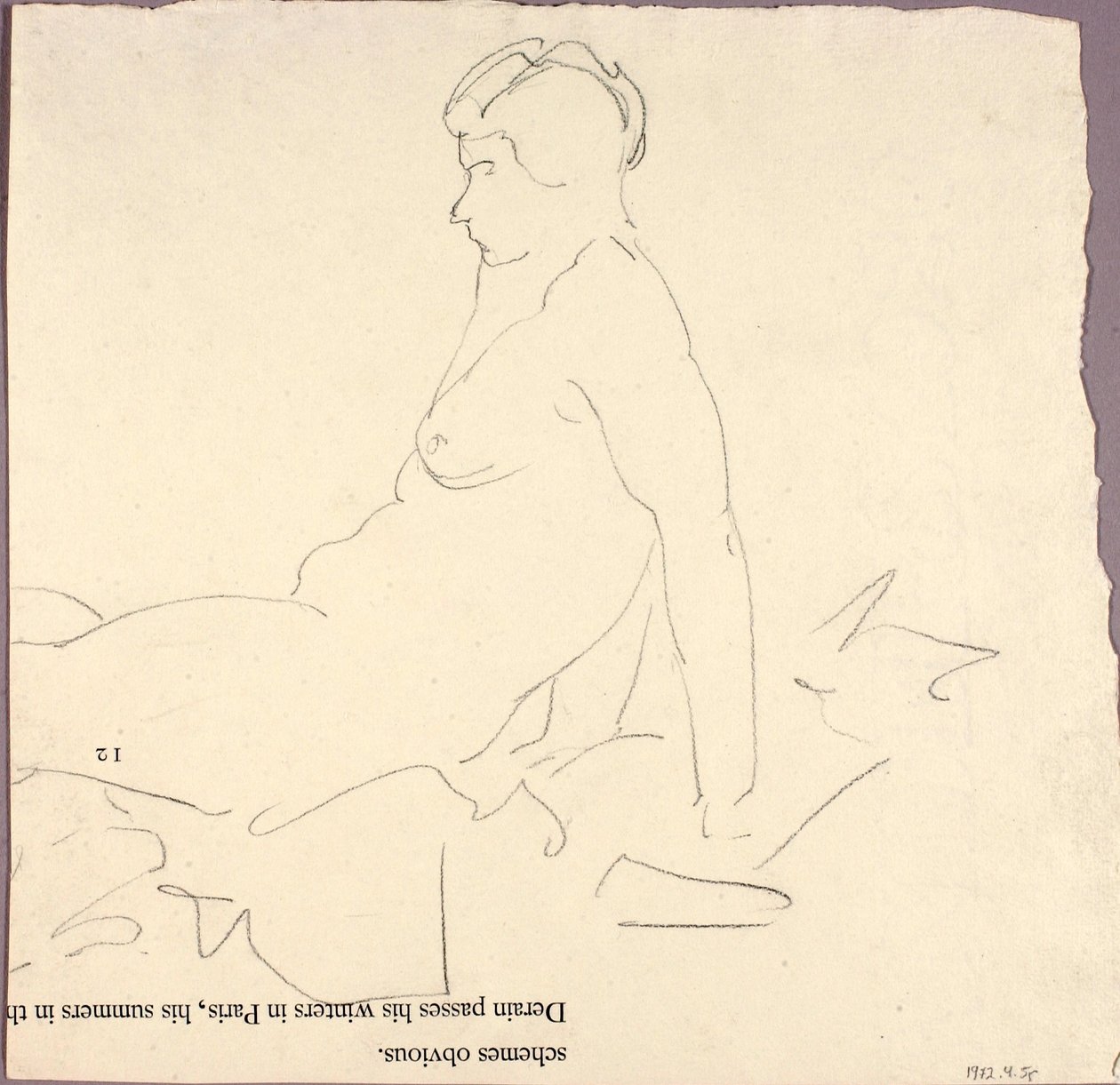 Fekvő akt alkotó: Alfred H. Maurer