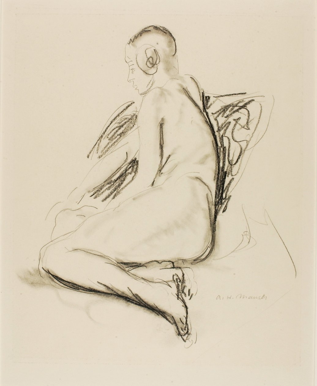 Ülő akt alkotó: Alfred H. Maurer