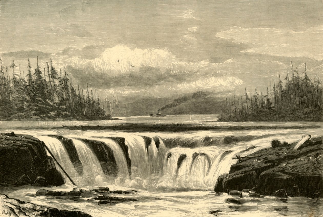 „A Willamette vízesése”, 1872. alkotó: Alfred Harral