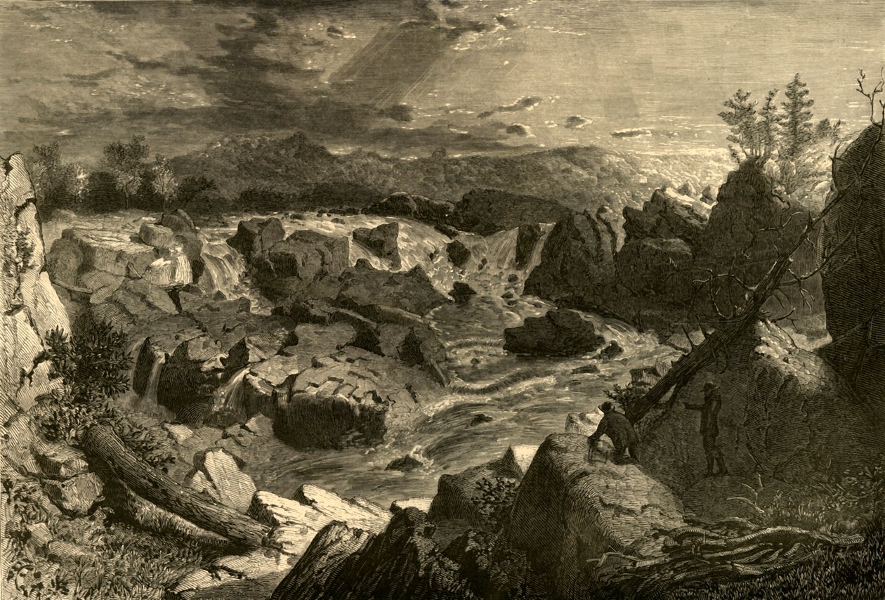 „A Potomac nagy vízesése”, 1874. alkotó: Alfred Harral