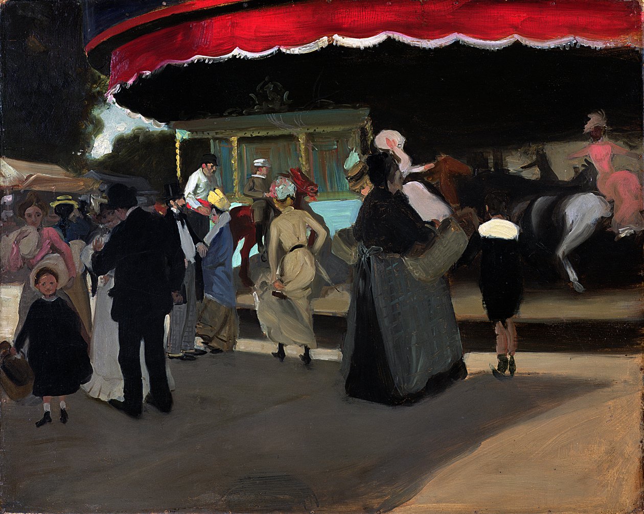 Carrousel, 1904 körül (olaj, karton) alkotó: Alfred Henry Maurer