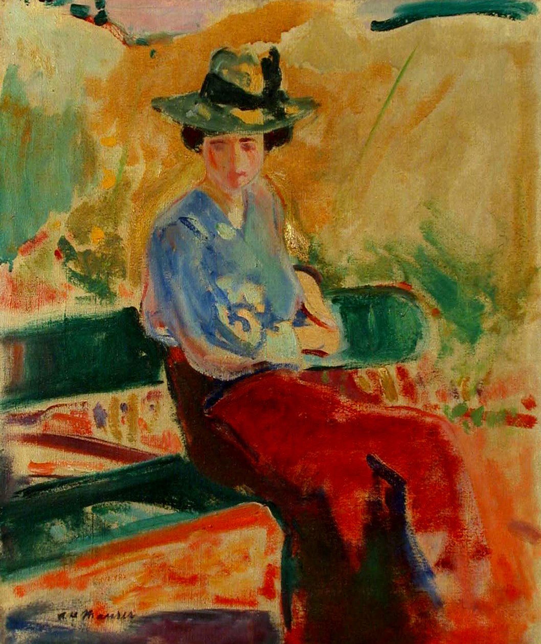 Ábra a padon alkotó: Alfred Henry Maurer