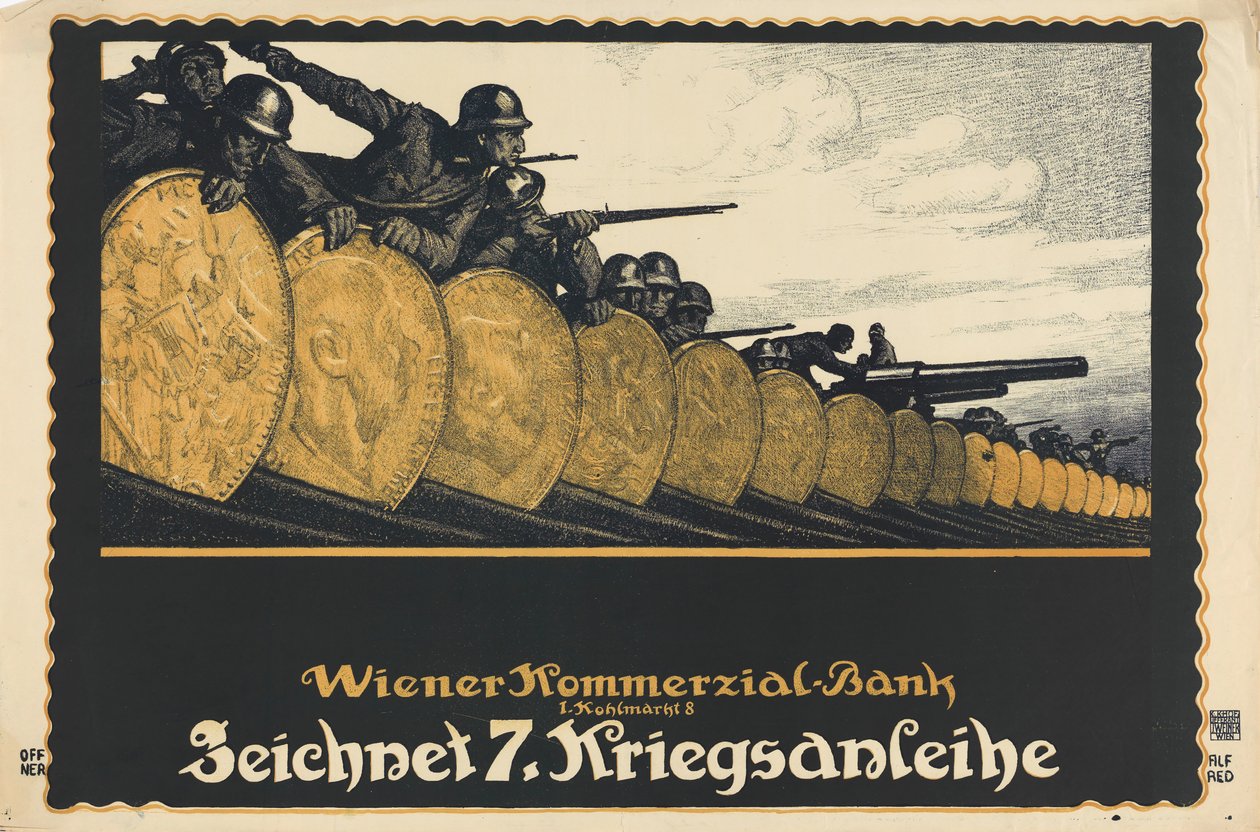 Iratkozzon fel a 7. hadikölcsönre, 1917. alkotó: Alfred Offner