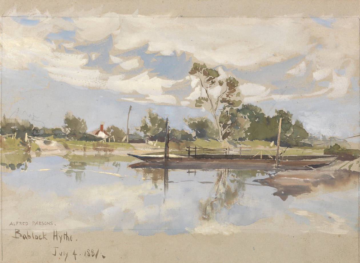 Bablock Hythe, Oxford közelében alkotó: Alfred Parsons