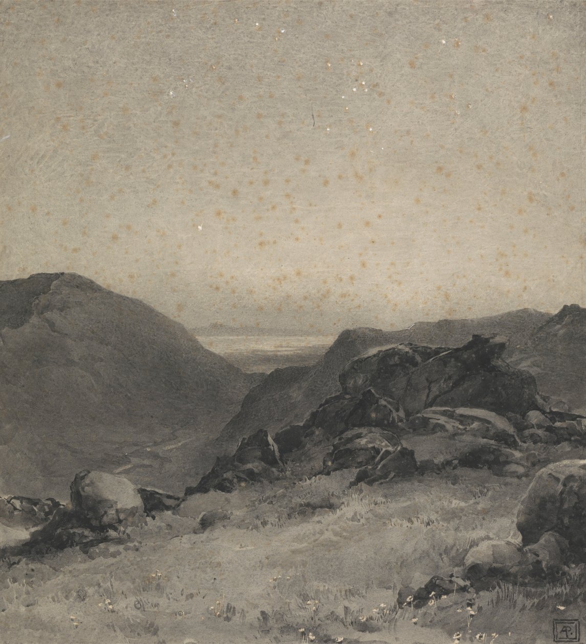 Sziklás táj alkotó: Alfred Parsons
