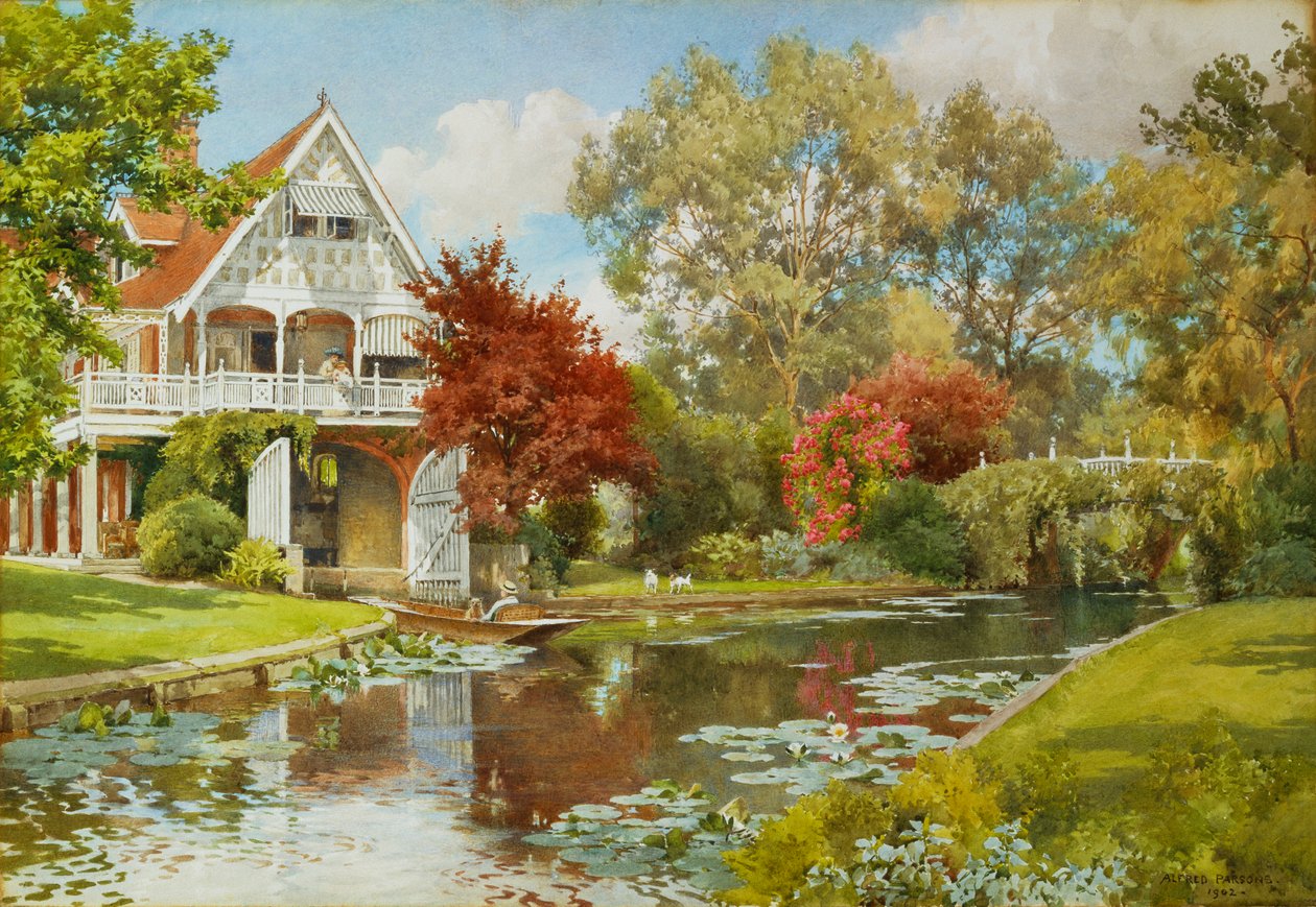 A csónakház, 1902 alkotó: Alfred Parsons