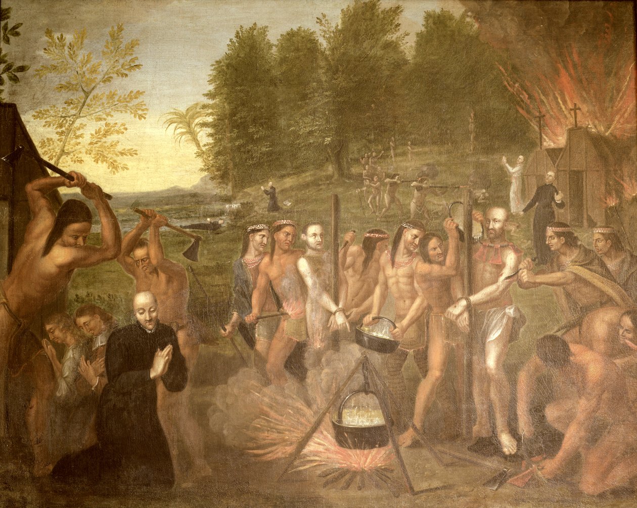 Három jezsuita pap vértanúhalála, 1649 alkotó: Alfred Pommier