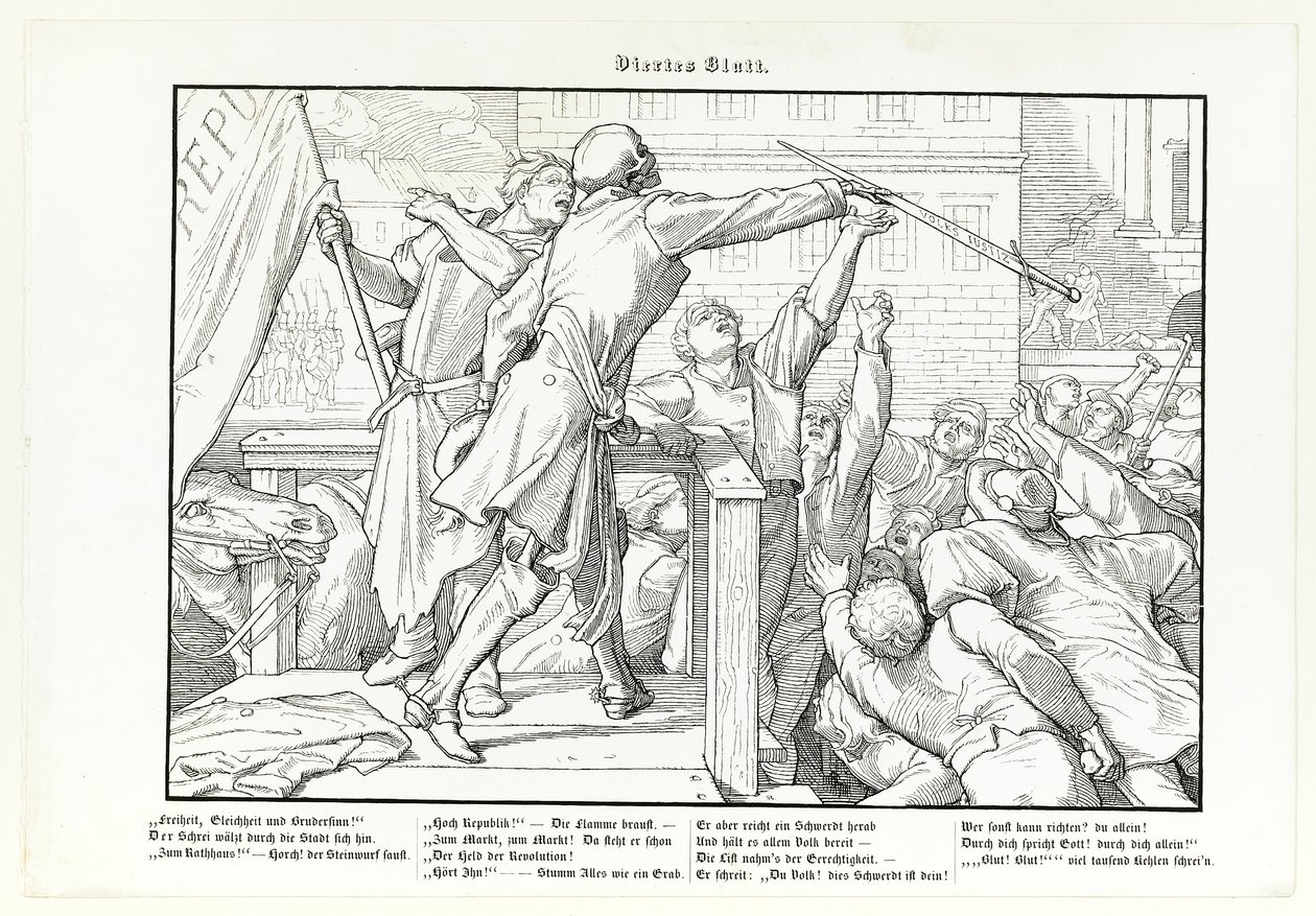 Szintén egy haláltánc, IV. tábla alkotó: Alfred Rethel