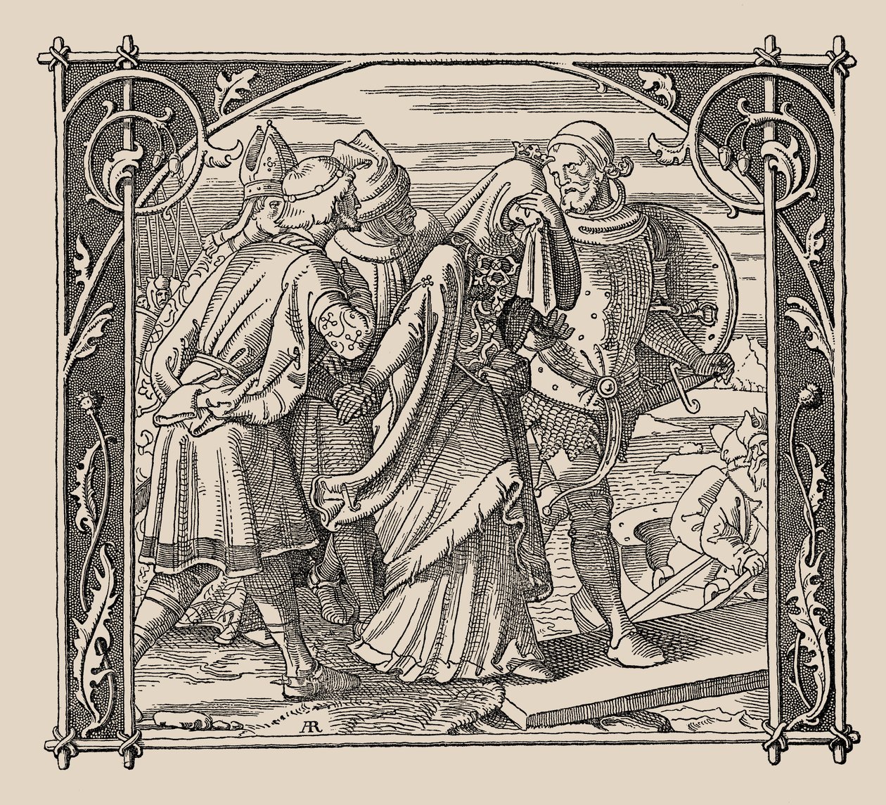 A nibelungok. Kriemhild búcsúja, 1840-1841. alkotó: Alfred Rethel