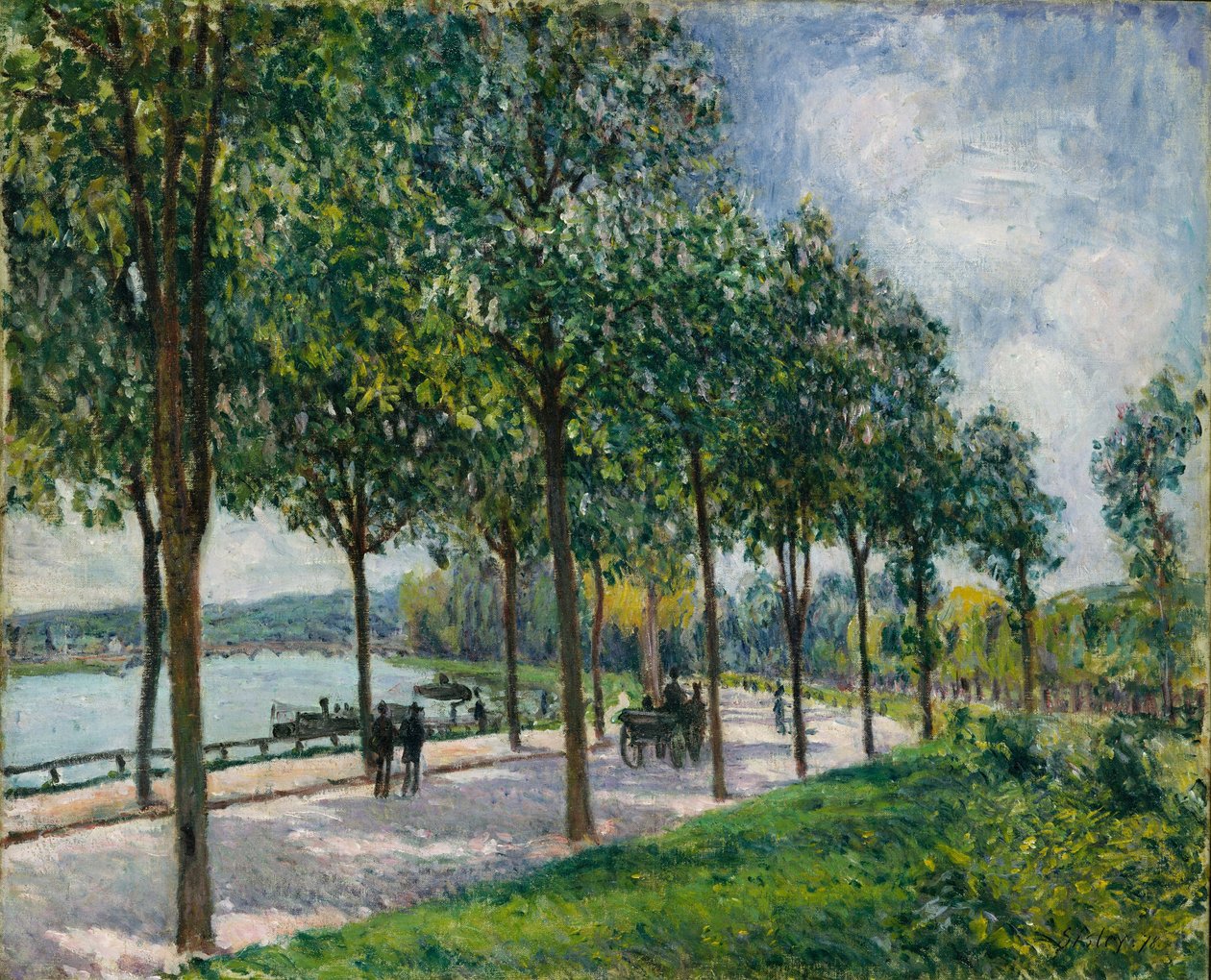 Gesztenyefák allée, 1878 alkotó: Alfred Sisley