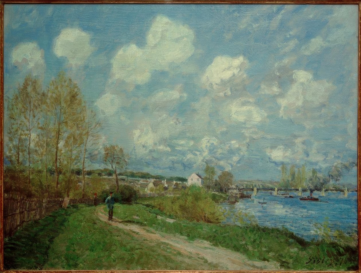 Nyár Bougivalban alkotó: Alfred Sisley