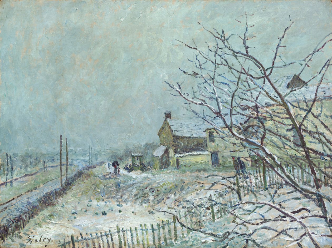 Első hó Veneux-Nadonban alkotó: Alfred Sisley