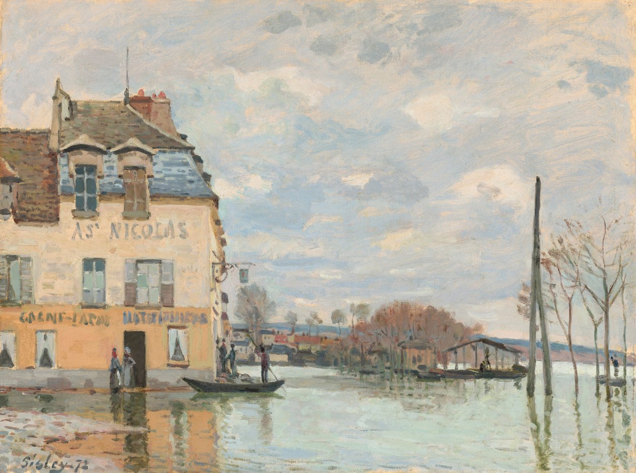 Árvíz Port-Marlyban alkotó: Alfred Sisley