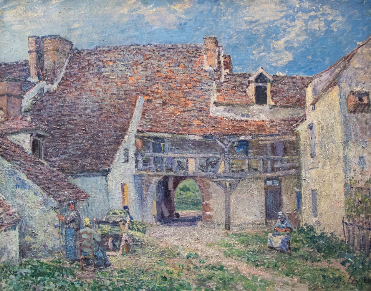 Francia: Cour de ferme à Saint-Mammès alkotó: Alfred Sisley