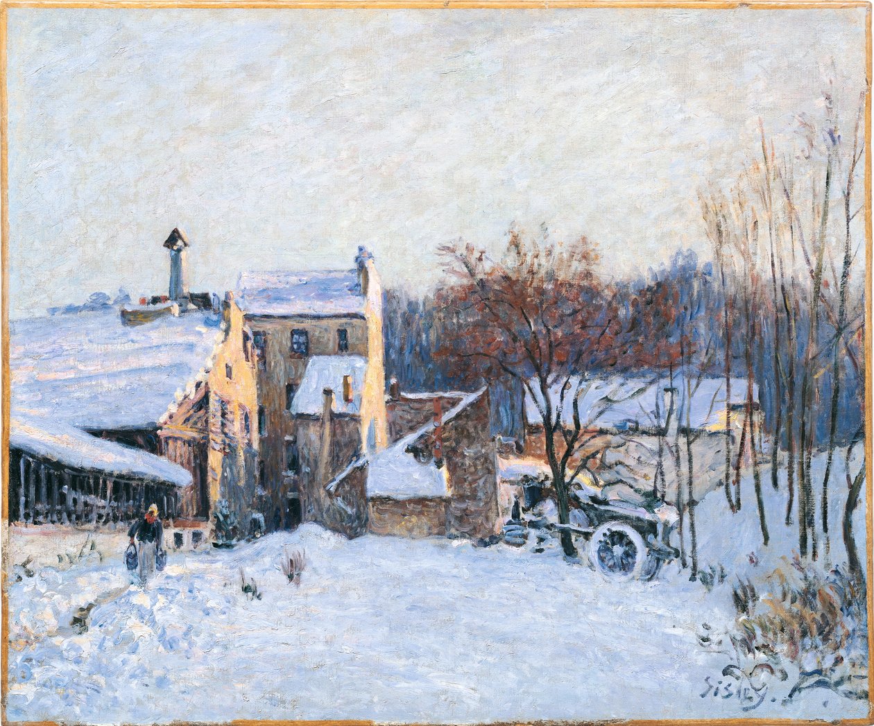 Francia: Une cour à Chaville alkotó: Alfred Sisley
