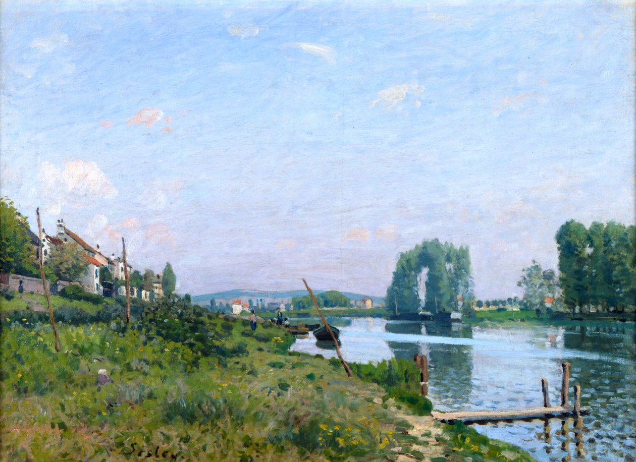Saint-Denis-sziget, 1872 alkotó: Alfred Sisley