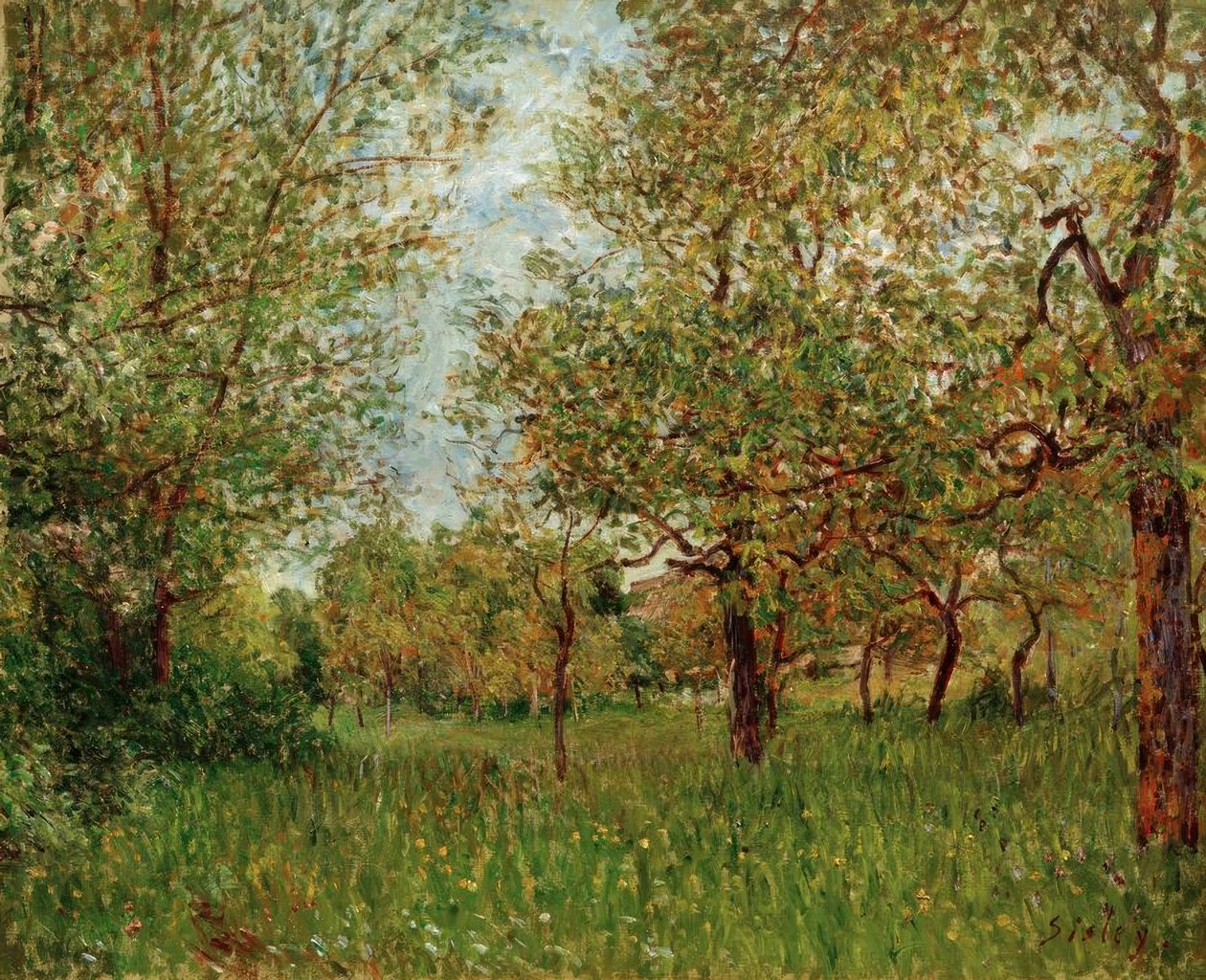 Kis rét By-ben alkotó: Alfred Sisley
