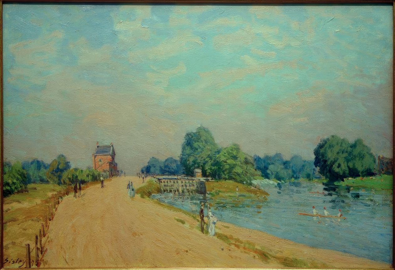 A Hampton Court Road alkotó: Alfred Sisley