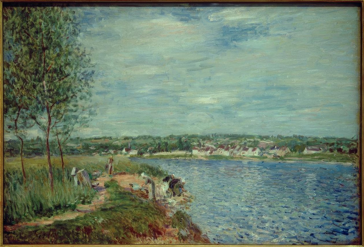 Washers, Champagne közelében alkotó: Alfred Sisley