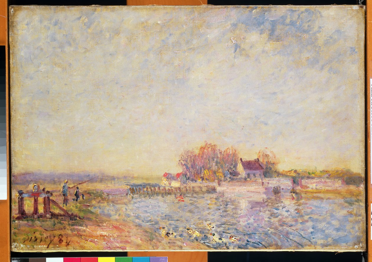 Folyói jelenet kacsákkal, 1881 alkotó: Alfred Sisley