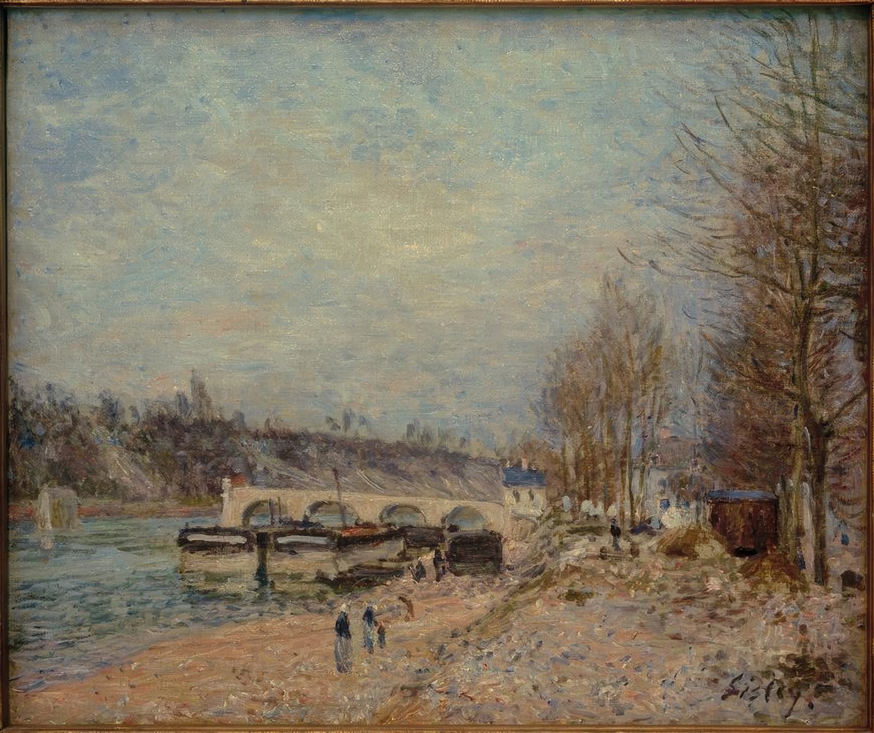 Saint-Mammès - Szürke időjárás alkotó: Alfred Sisley