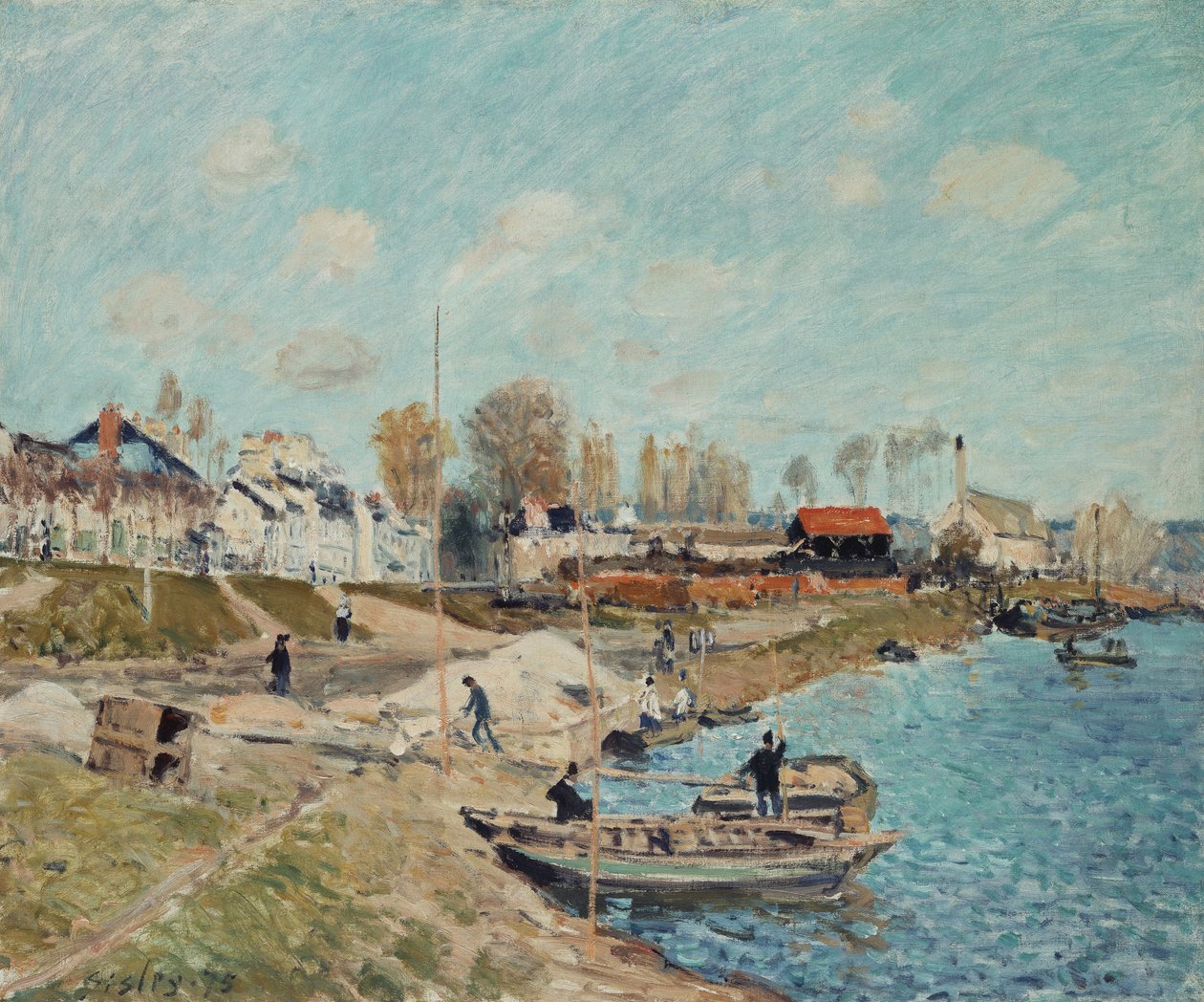Homok a rakparton, 1875 alkotó: Alfred Sisley