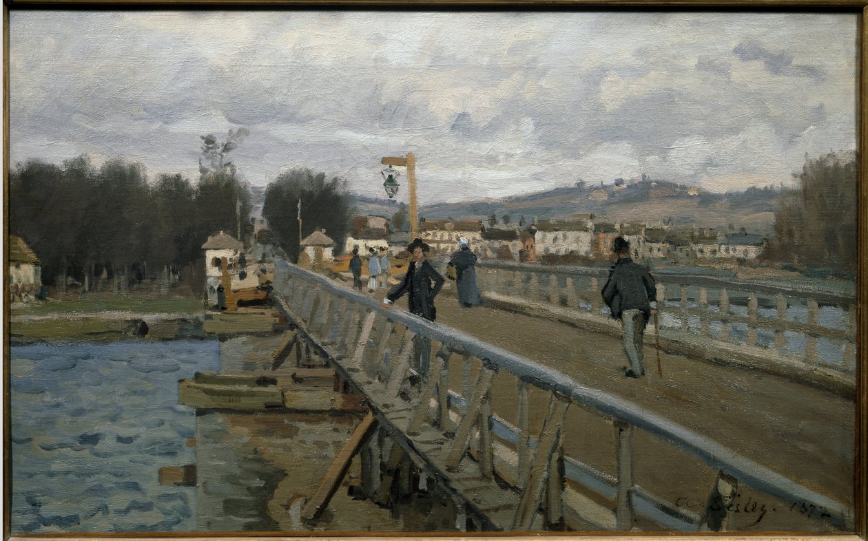 The Argenteuil Footbridge - olaj, vászon alkotó: Alfred Sisley