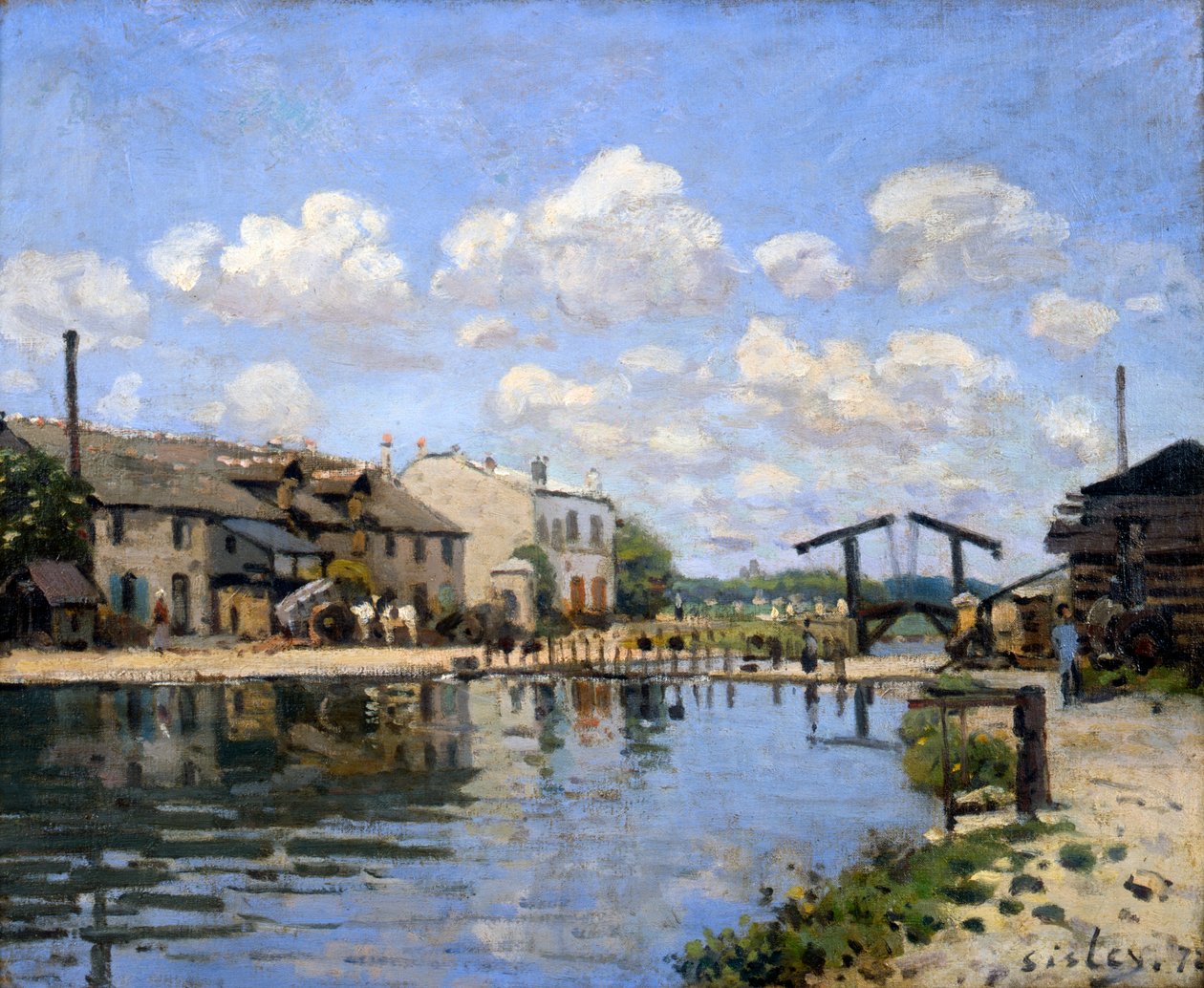 A Saint-Martin csatorna, Párizs, 1872 alkotó: Alfred Sisley