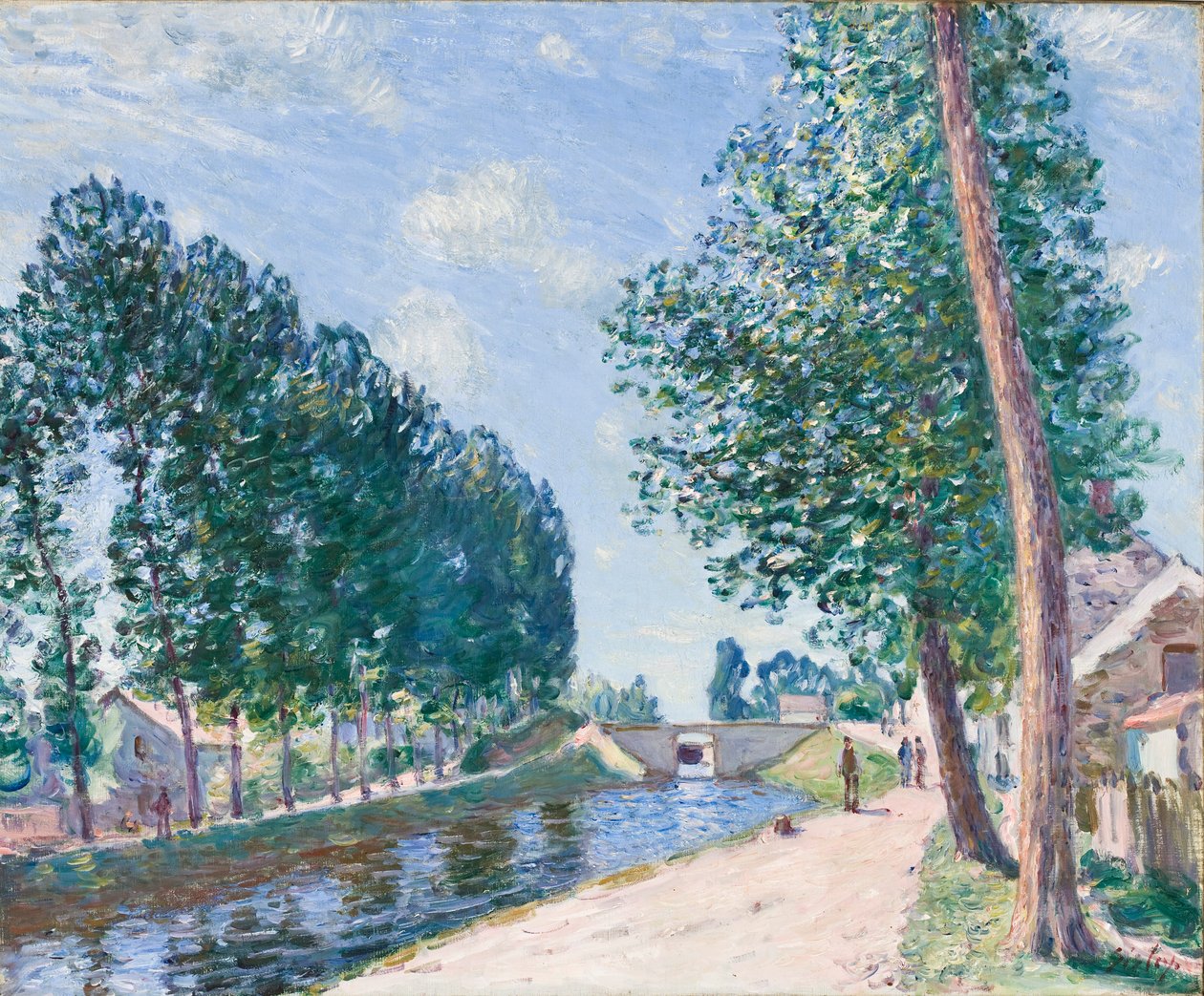 A Loing-csatorna Moiret-nél, 1892 körül alkotó: Alfred Sisley